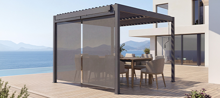 Accessories for louvered pergola